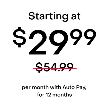 Fiber 500 Mbps
Claim a $50 Visa® Reward Card
